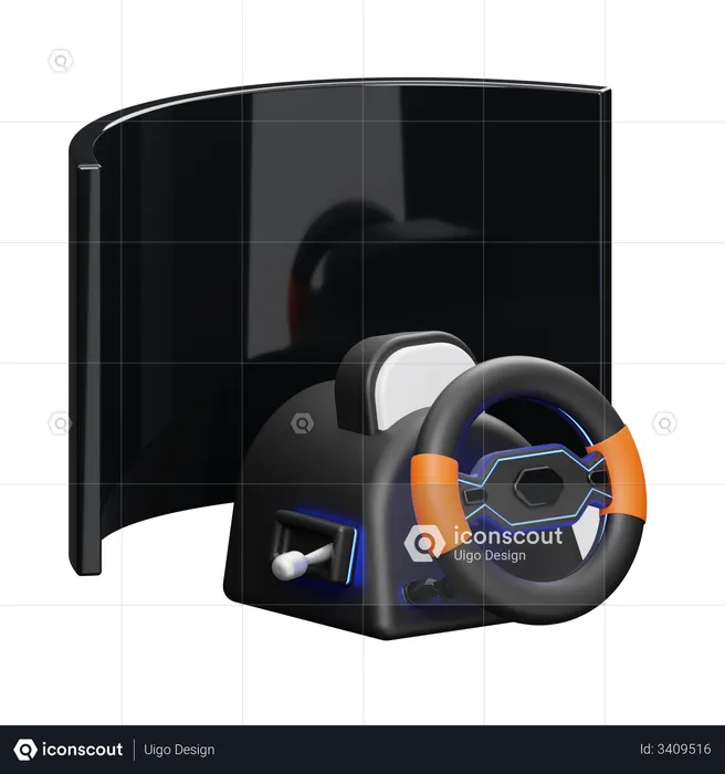 VR Gaming Steering  3D Icon