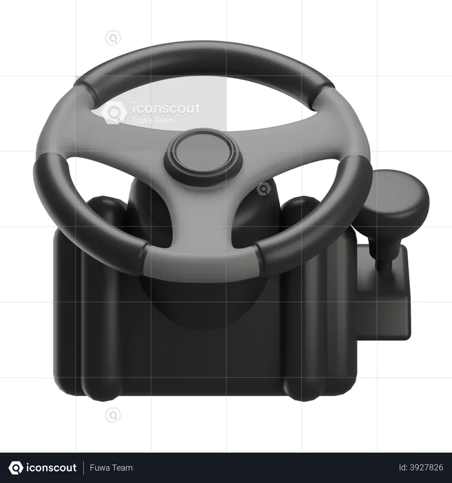 Vr Gaming Steering  3D Illustration