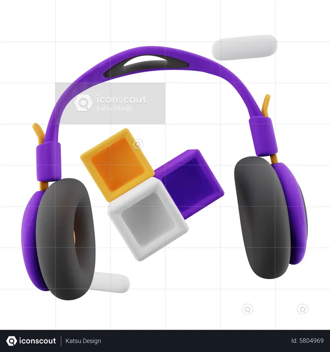 VR Headphone  3D Illustration