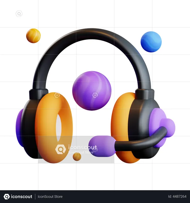 VR Headphone  3D Icon