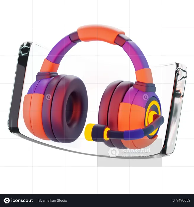 Vr Headset Futuristic  3D Icon