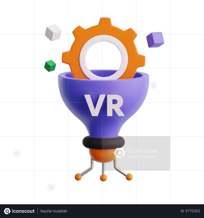 Ideias de realidade virtual  3D Icon