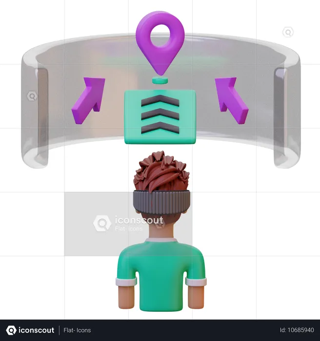 Vr Navigation  3D Icon