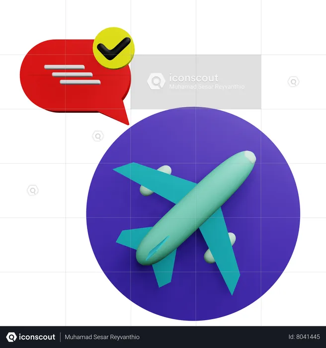 Vuelo barato  3D Icon