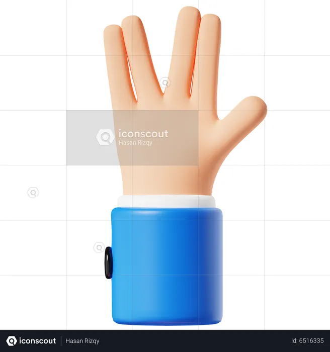 Vulcan Salute  3D Icon