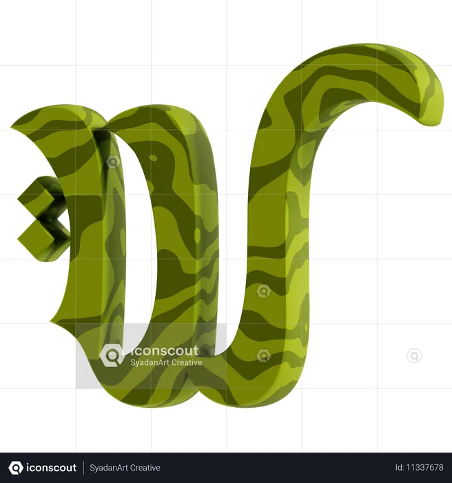 W Alphabet  3D Icon