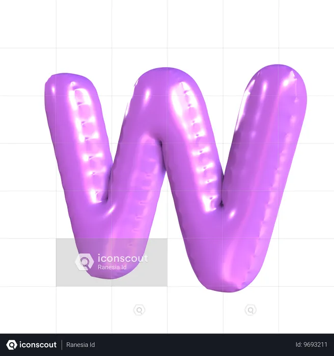 W 후자  3D Icon