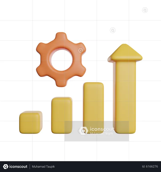 Wachstumsentwicklung  3D Icon