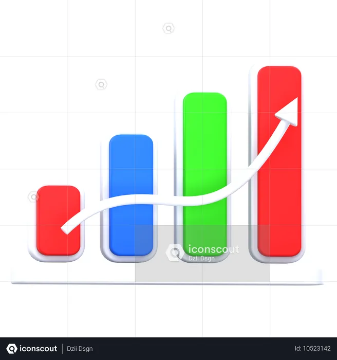 Wachstum Diagramm  3D Icon