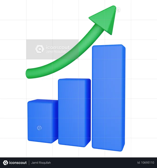 Wachstumsdiagramm  3D Icon