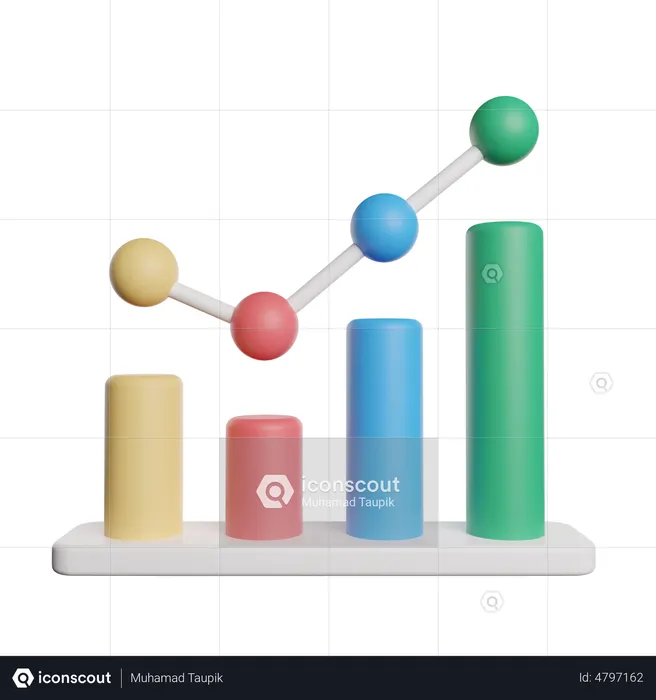 Wachstumsdiagramm  3D Icon