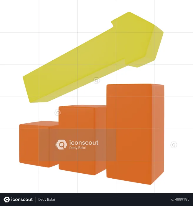 Wachstum Diagramm  3D Icon