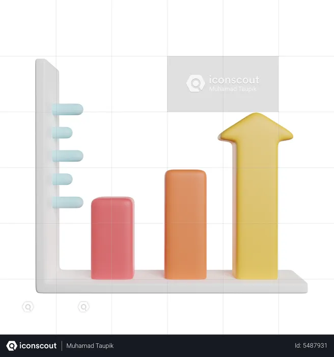 Wachstum Diagramm  3D Icon