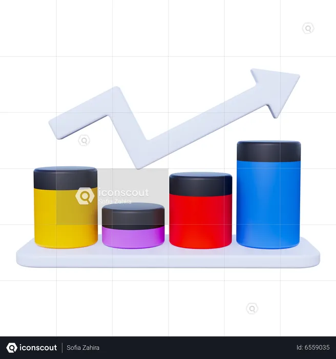 Wachstum Diagramm  3D Icon