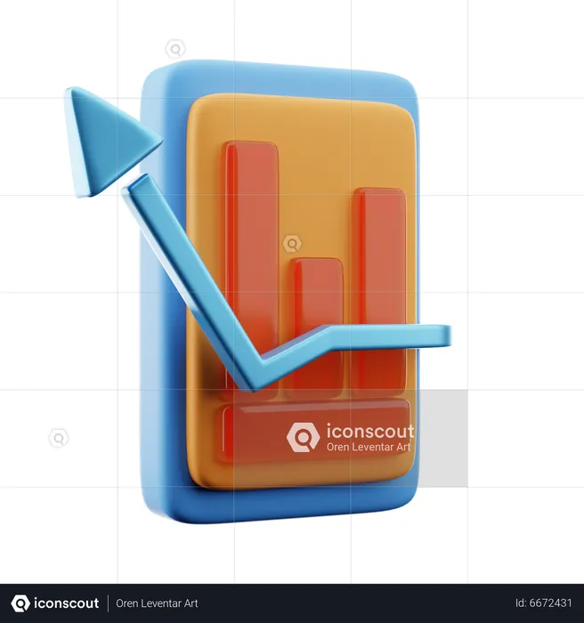 Wachstum Diagramm  3D Icon