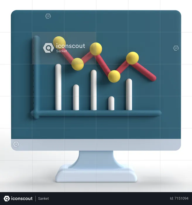 Wachstumsdiagramm  3D Icon