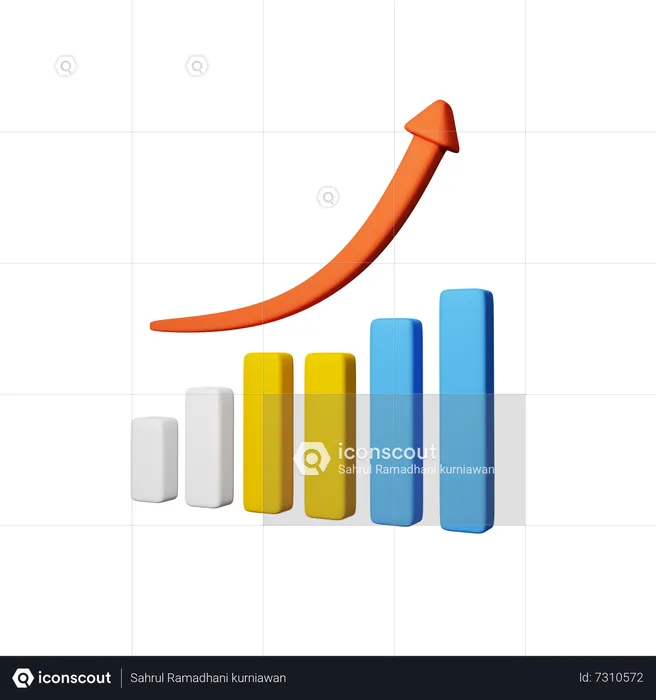 Wachstumsdiagramm  3D Icon