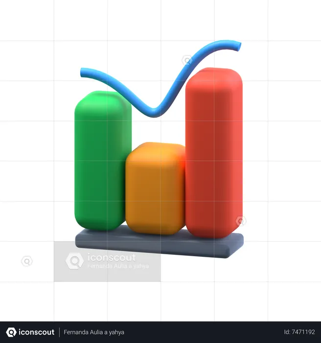 Wachstum Diagramm  3D Icon