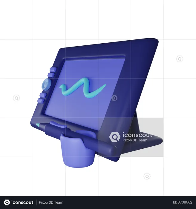 Wacom Tablet  3D Illustration