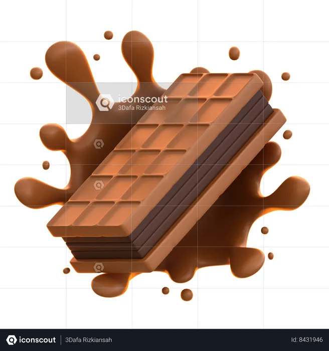 Bolacha de chocolate  3D Icon