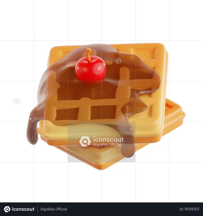 Waffel  3D Icon