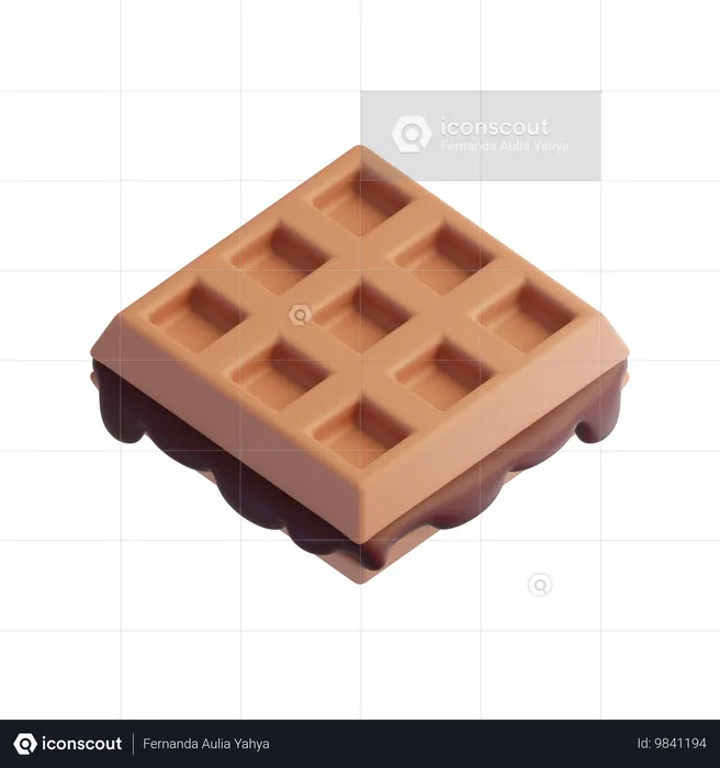 Waffel  3D Icon