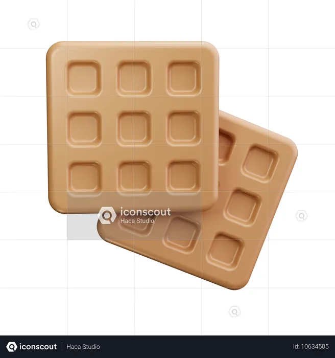 Waffel  3D Icon