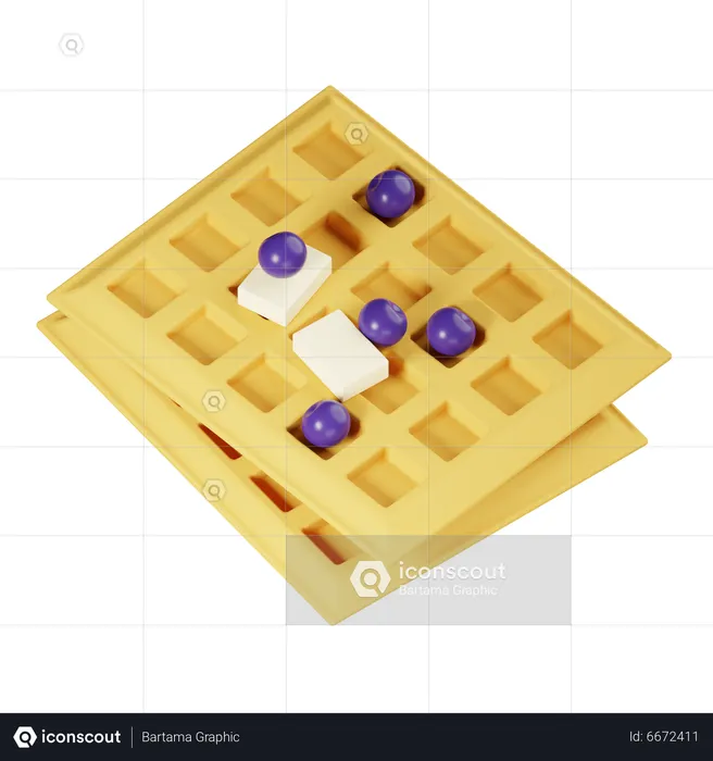 Waffel  3D Icon