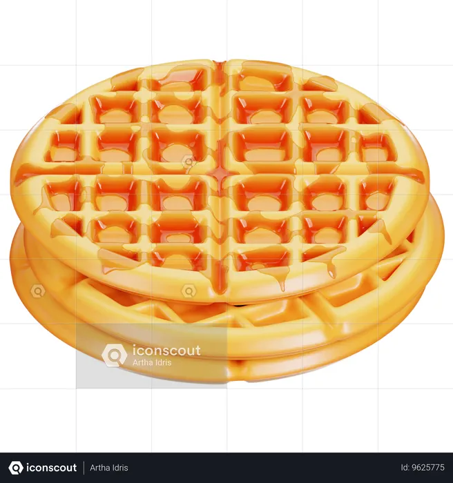 Waffle  3D Icon