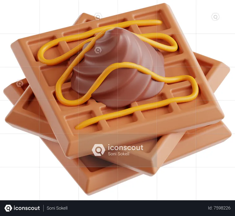 Waffle  3D Icon