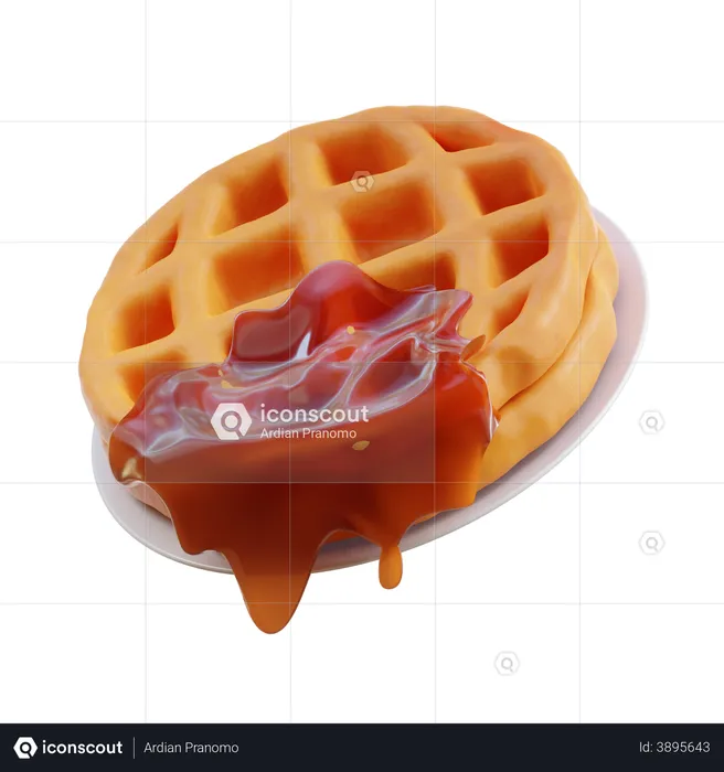 Waffle  3D Illustration