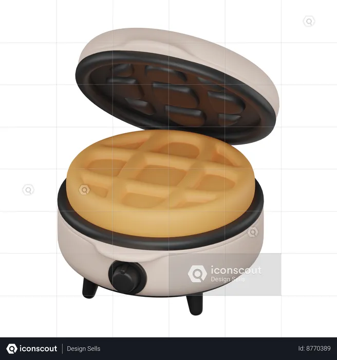 Waffle Iron  3D Icon