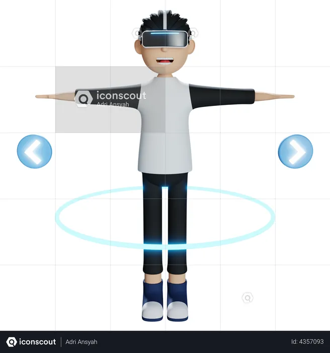 Avatar in Metaverse auswählen  3D Illustration