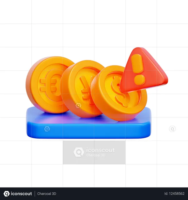 Währungskrisenalarm  3D Icon