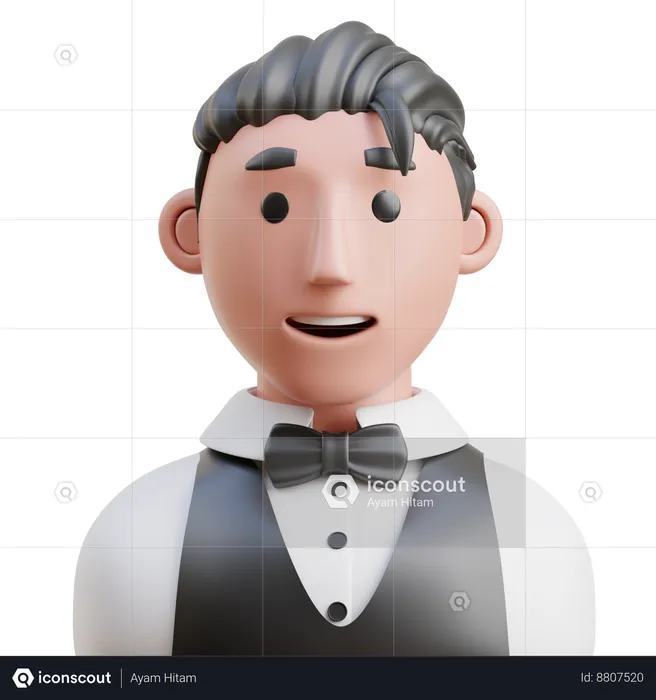 Waiter  3D Icon