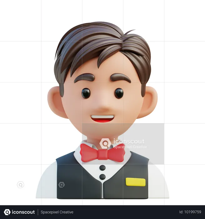 Waiter  3D Icon