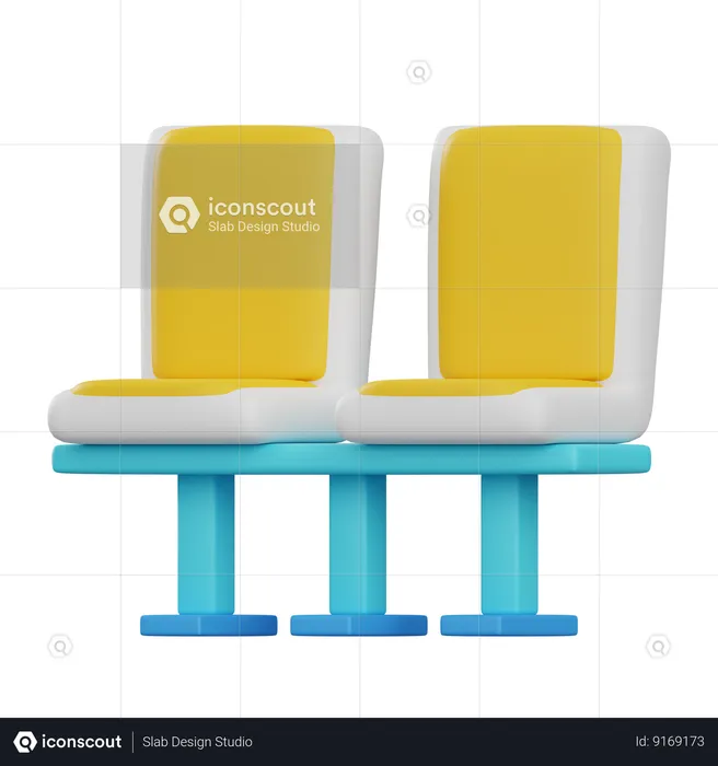 Waiting Chair  3D Icon