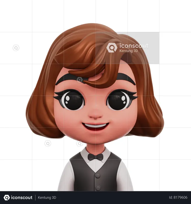 Waitress  3D Icon