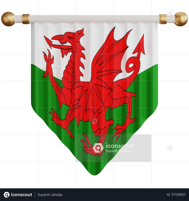 Wales Flag Flag 3D Icon