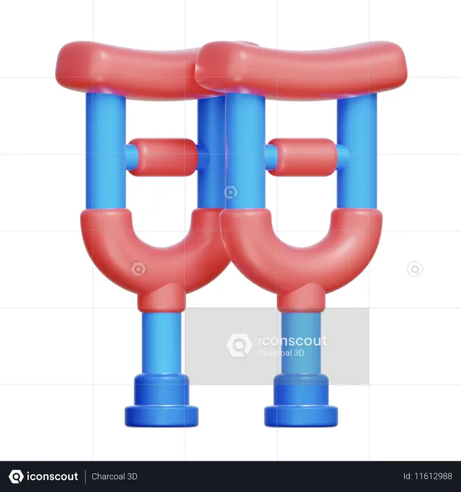 Walking Crutch  3D Icon