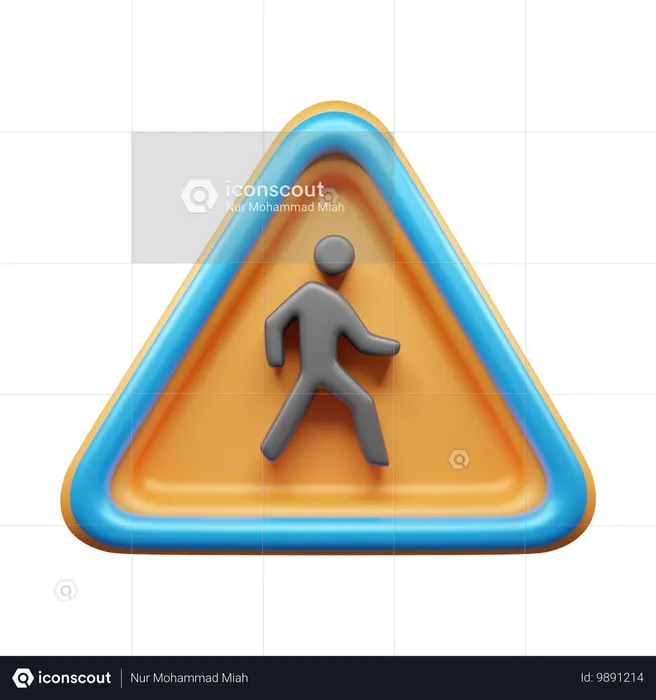 Walking Road  3D Icon