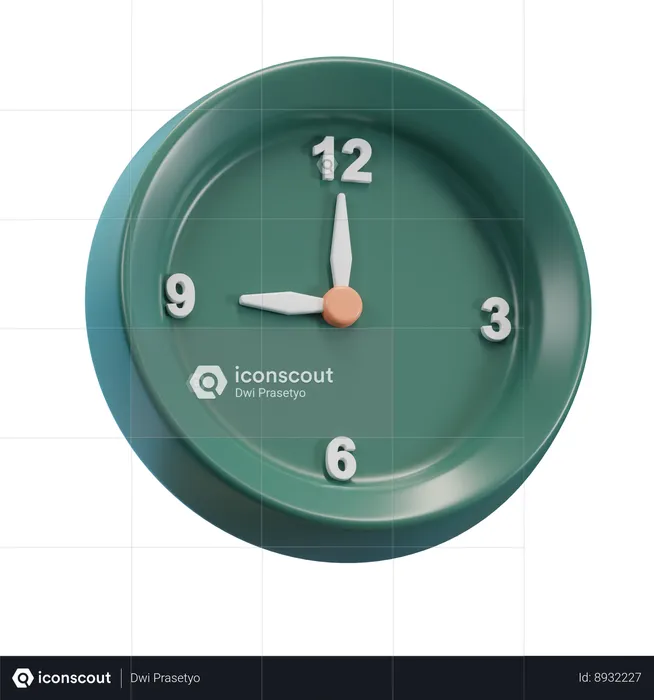 Wall Clock  3D Icon