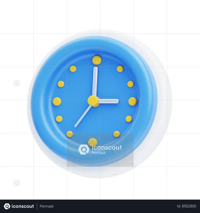 Wall Clock  3D Icon