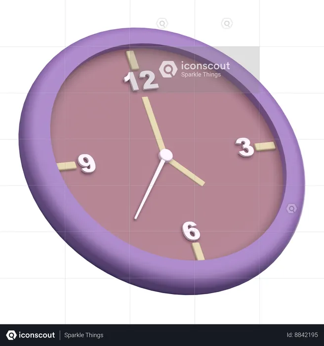 Wall Clock  3D Icon