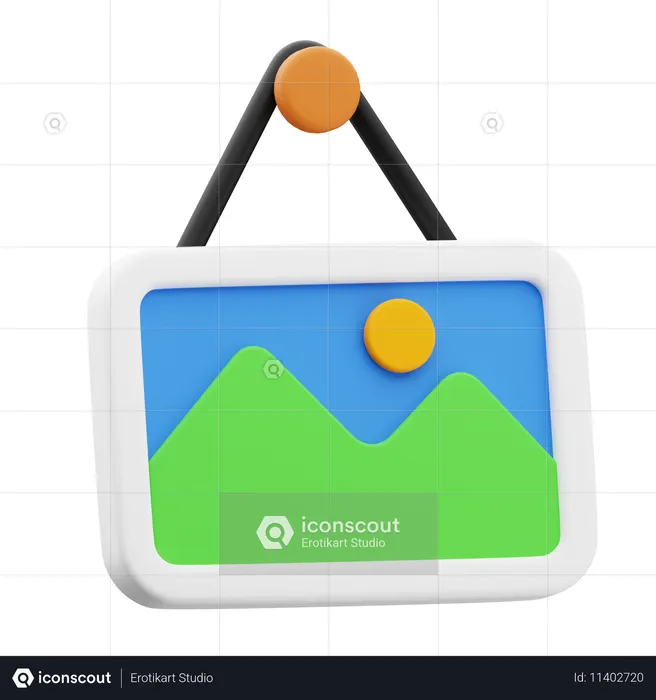 Wall Picture  3D Icon