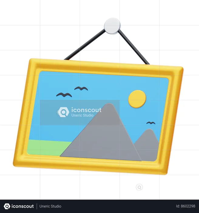 Wall Picture  3D Icon