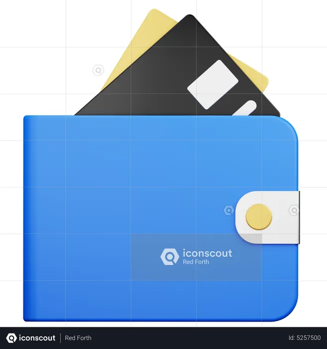 Wallet Credit Card  3D Icon