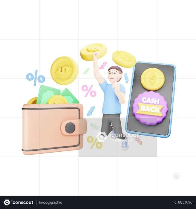 Wallet money  3D Illustration