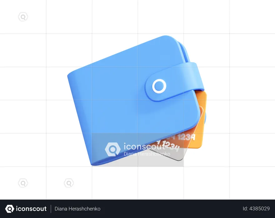 Wallet With Credit Cards  3D Illustration