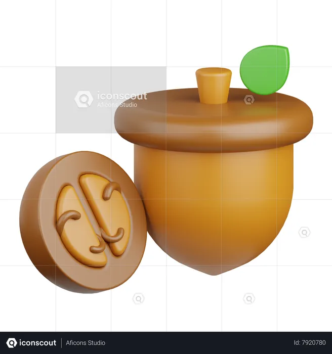 Walnuts  3D Icon